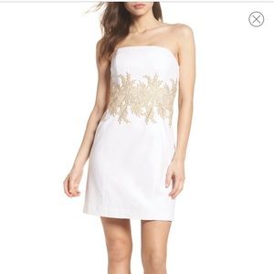 NEW WITH TAGS lily pulitzer white + gold sundress